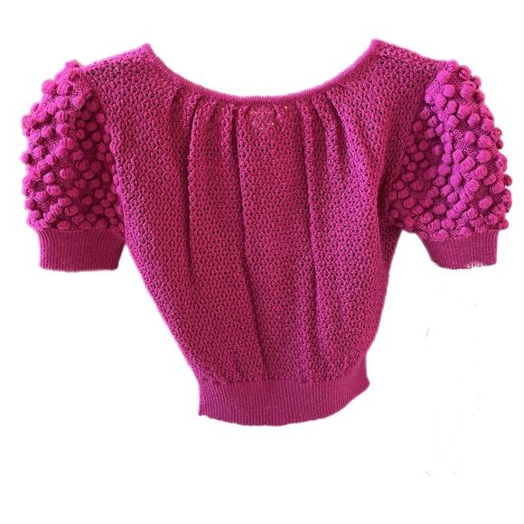 NEW Catherine Malandrino Baby Alpaca Magenta Cardigan Sz Small (owner) - Picture 5 of 8